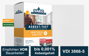 
Asbest-Test Spezial-Materialien
schadstoffrei
Gerichtsfeste REM-Asbest-Analyse 1 St
